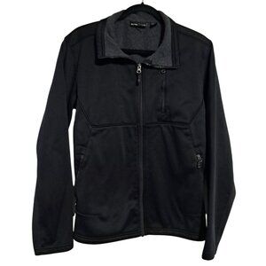 Swiss Tech Black Softshell Jacket S/CH 34-36 With Zipper Pockets & Fleece Lining